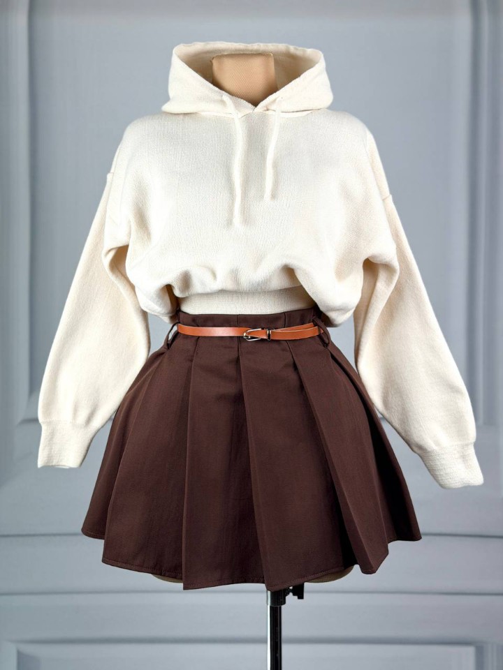 دامن پیلی+کمربند هدیه